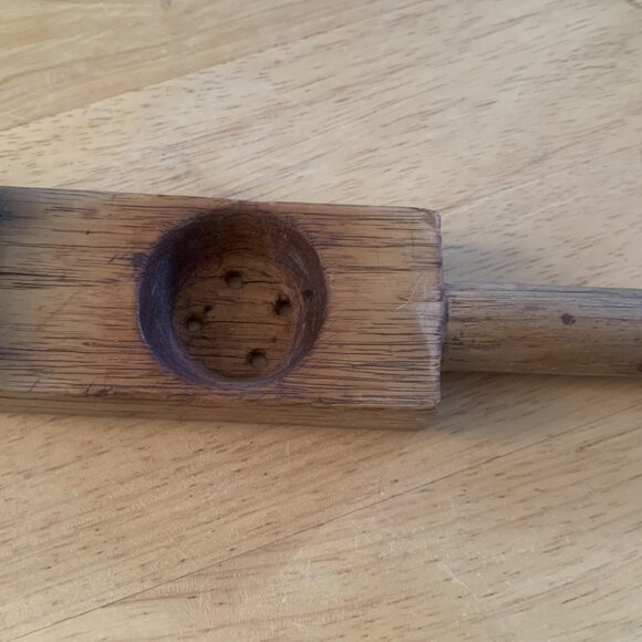 Vintage Antique Wooden Lemon press Juicer Squeezer kitchen primitive old wood - Picture 10 of 16